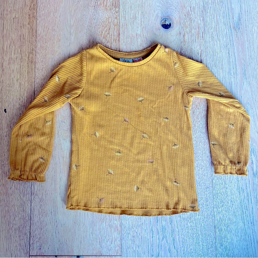 Zara floral long sleeves t-shirt size 18-24 months
